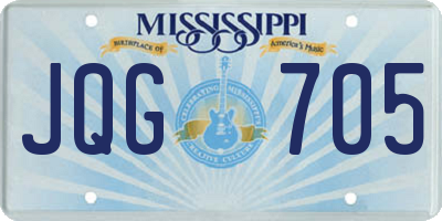 MS license plate JQG705