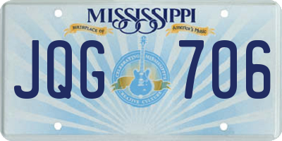 MS license plate JQG706