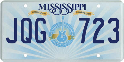MS license plate JQG723