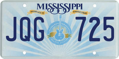 MS license plate JQG725