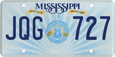 MS license plate JQG727