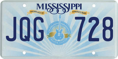 MS license plate JQG728