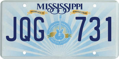 MS license plate JQG731