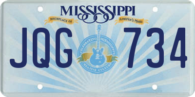 MS license plate JQG734