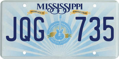 MS license plate JQG735