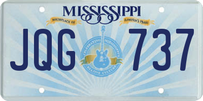 MS license plate JQG737