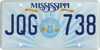 MS license plate JQG738
