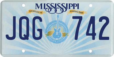 MS license plate JQG742