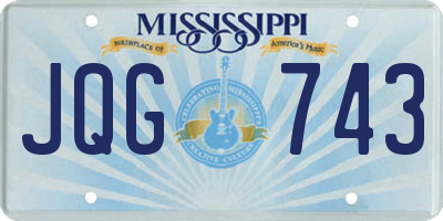 MS license plate JQG743