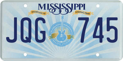 MS license plate JQG745