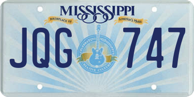 MS license plate JQG747