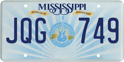 MS license plate JQG749