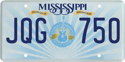 MS license plate JQG750
