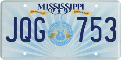 MS license plate JQG753