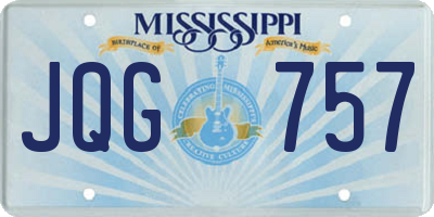 MS license plate JQG757