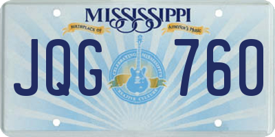 MS license plate JQG760