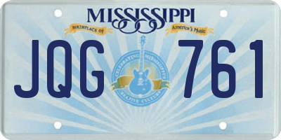 MS license plate JQG761