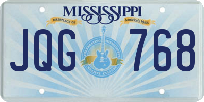 MS license plate JQG768
