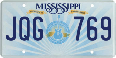 MS license plate JQG769