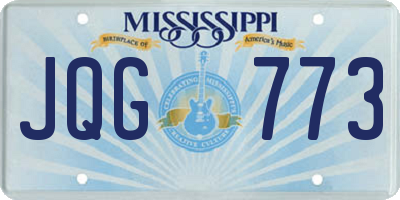 MS license plate JQG773