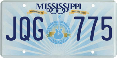 MS license plate JQG775