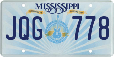 MS license plate JQG778