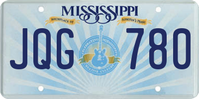 MS license plate JQG780