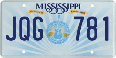 MS license plate JQG781