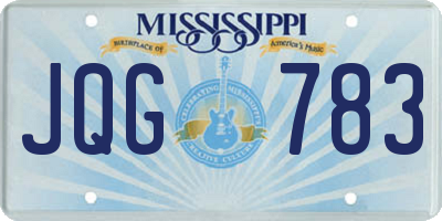 MS license plate JQG783