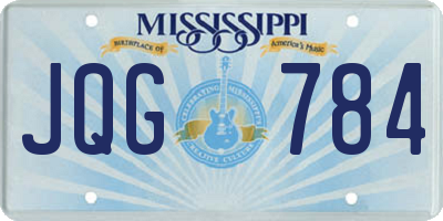 MS license plate JQG784