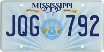 MS license plate JQG792