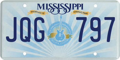 MS license plate JQG797