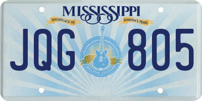 MS license plate JQG805