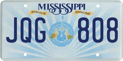 MS license plate JQG808