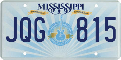 MS license plate JQG815