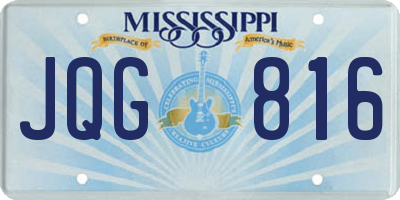 MS license plate JQG816