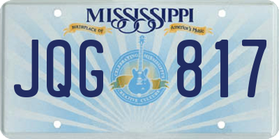 MS license plate JQG817