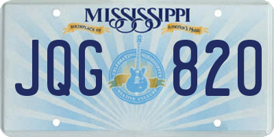 MS license plate JQG820
