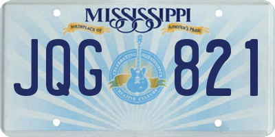 MS license plate JQG821