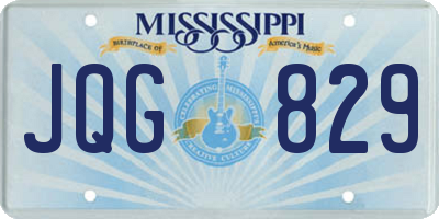 MS license plate JQG829