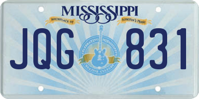 MS license plate JQG831