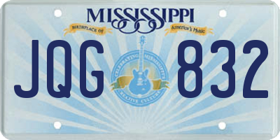MS license plate JQG832