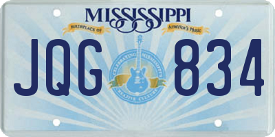 MS license plate JQG834