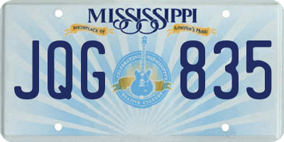 MS license plate JQG835