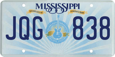 MS license plate JQG838