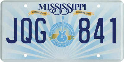 MS license plate JQG841