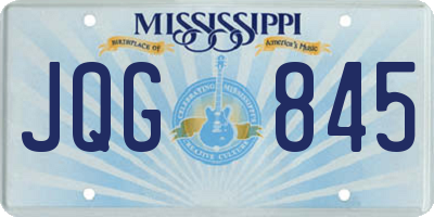 MS license plate JQG845