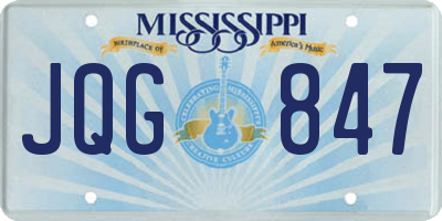 MS license plate JQG847