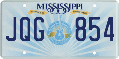 MS license plate JQG854