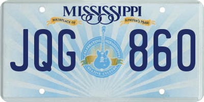 MS license plate JQG860